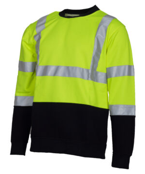 Sweat-shirt HV bicolore col rond