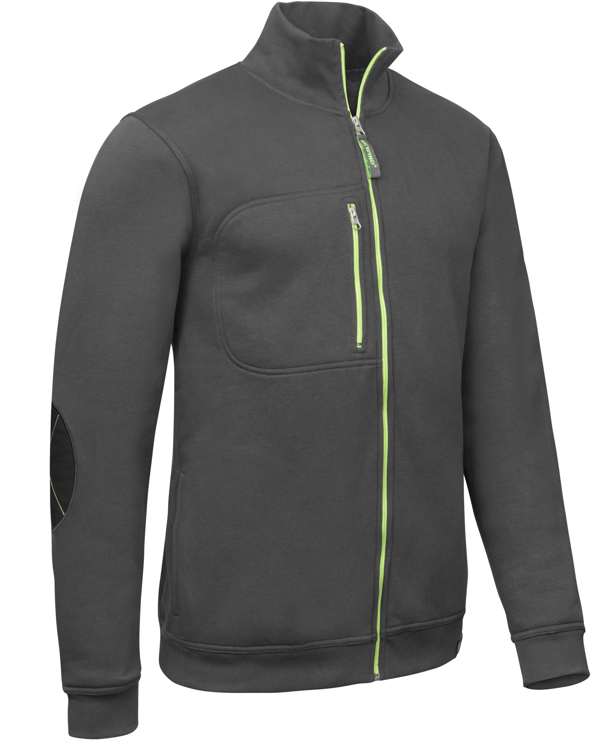 Blouson zippé avec membrane anthracite - anis