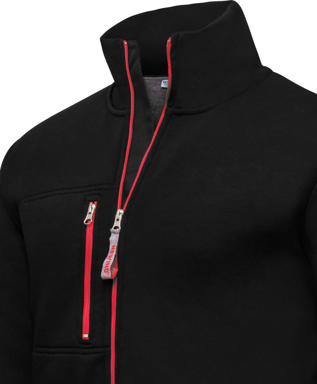 noir avec zip rouge