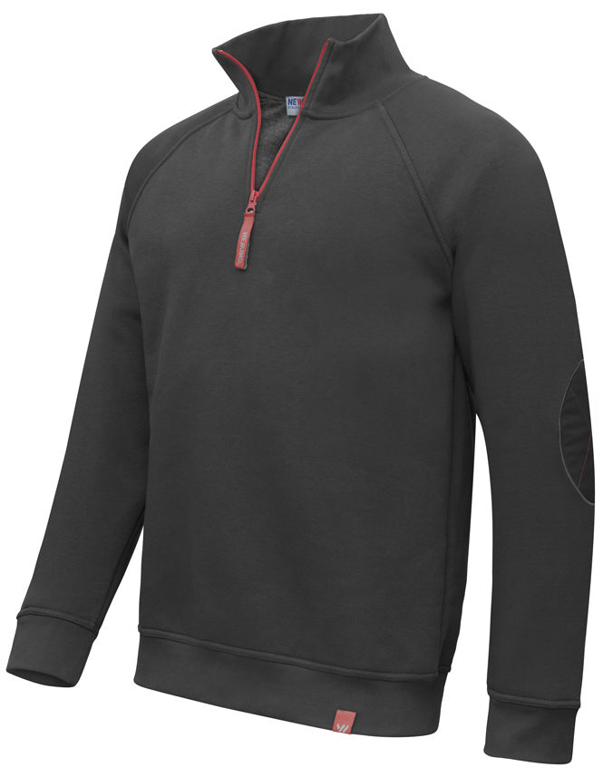 Sweat-shirt col montant zippé 