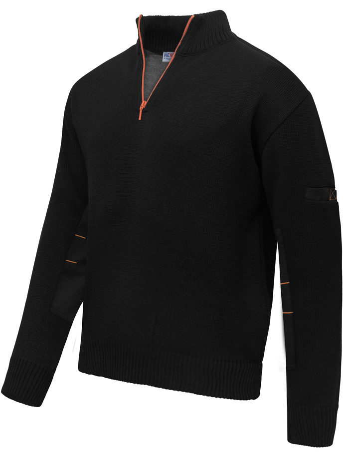 Pull col montant zippé avec membrane