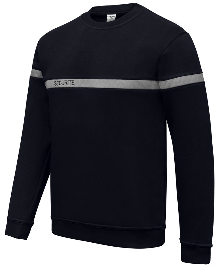 Sweat-shirt col rond noir