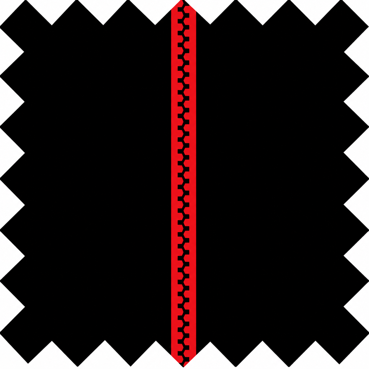 Noir zip rouge