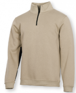Sweat-shirt col montant zippé