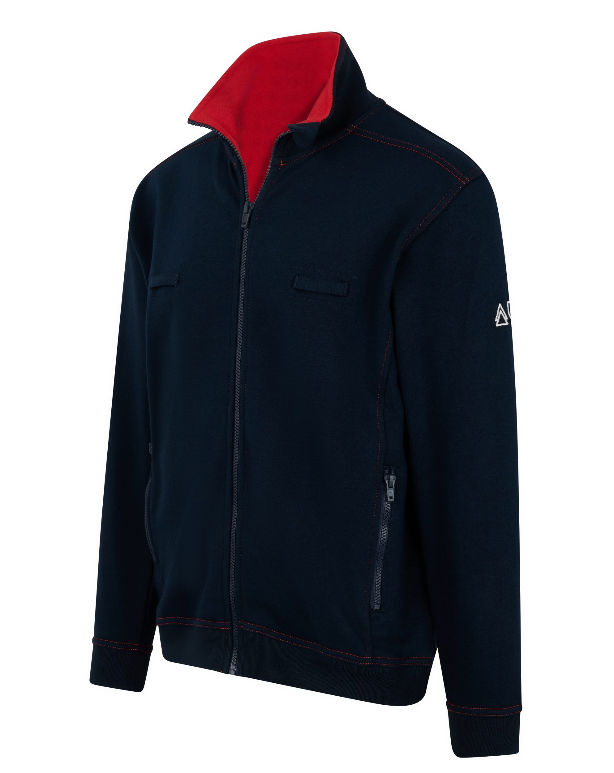 Blouson zippé Marine-rouge